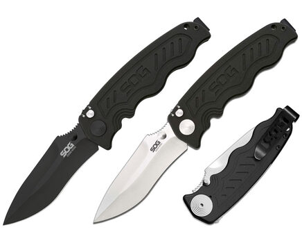 Купите полуавтоматический складной нож SOG Zoom Mini Satin и Black TiNi (ZM1001 - ZM1002) в Барнауле в нашем интернет-магазине