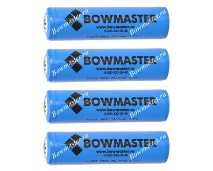 Литий-ионный аккумулятор с защитой BowMaster 18650 2200 mAh (4 шт.)