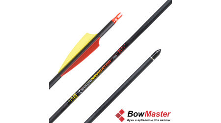 Карбоновая стрела для лука Bowmaster Navigator 340, оперение 3 дюйма Shield