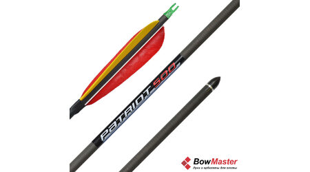 купите Карбоновая стрела для лука Bowmaster Patriot 500 с натуральным оперением 5 дюймов в Барнауле