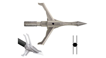 купите Охотничьи наконечники CarbonExpress F-15 Expandable Dual Blade раскрывающиеся, 100 гран, 5 лезвий (3 шт.) в Барнауле