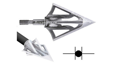 купите Наконечники охотничьи Carbon Express F-15 Fixed Dual Blade фиксированные, 100 и 125 гран, 6 лезвий (3 шт.) в Барнауле