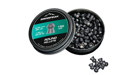 купите Свинцовые пульки для пневматики SnowPeak Round калибр 6.35 мм в Барнауле