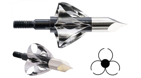 купите Наконечники охотничьи TP232 фиксированные, 100 гран, 6 лезвий (6 шт.) в Барнауле