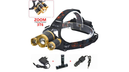 купите Светодиодный налобный фонарь Boruit HL-006 (Cree XML T6 + 2 Q5) 2200 люмен в Барнауле