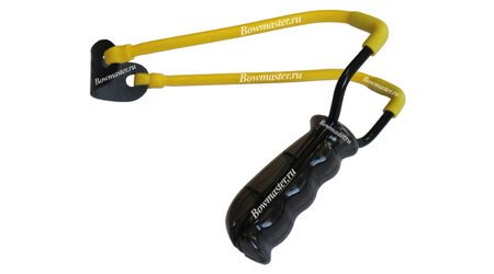 купите Рогатка детская Man-Kung MK-T5 (черная рукоять, желтая тетива) в Барнауле