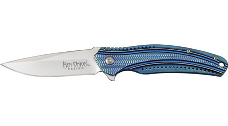 купите Нож складной Columbia River Ripple Blue Stainless Handle Combo Edge IKBS® Flipper - CR/K405BXS в Барнауле